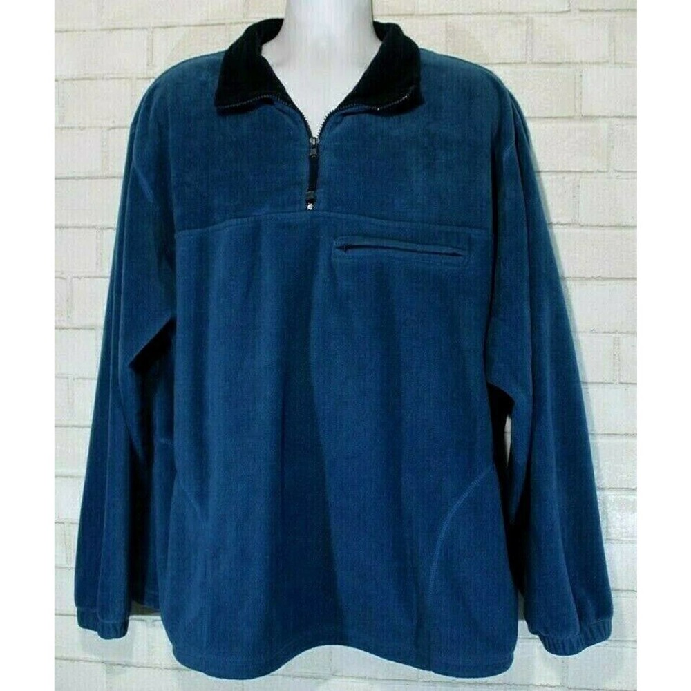 Susquehanna Trail Outfitters Men’s Blue Quarter Zip Pullover Jacket Size XL